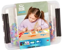 PLUS-PLUS Construction Games|Boîte de rangement ABC et 123
