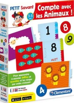CLEMENTONI Sensory Games|Word And Number Games|Compte avec les animaux