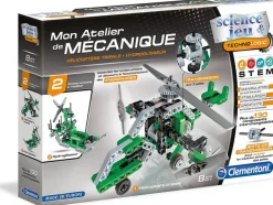 CLEMENTONI (JOUETS) Construction Games|Mon atelier de mécanique : Hélico et aéroglisseur