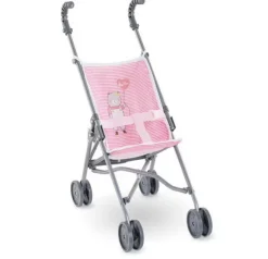 JOUETS KID Dolls And Accessories|Poussette Canne rose pour poupon 36 à 52 cm