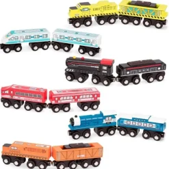 BATTAT Cars|Train de bois (1 locomotive)